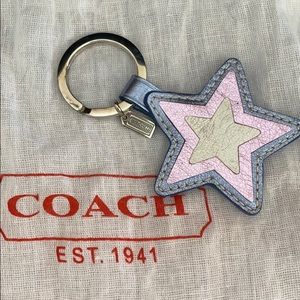 Coach leather key chain